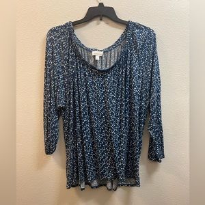 Blue/white blouse Size 3x Jaclyn smith